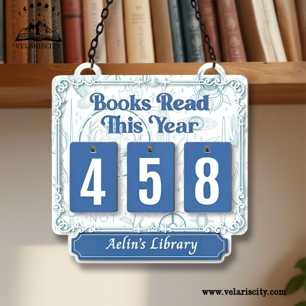 Personalized Book Tracker Sign, Throne of Glass Book Tracker, Fantasy Reading Tracker, Book Decor, Book Lover Gift BTVLR14