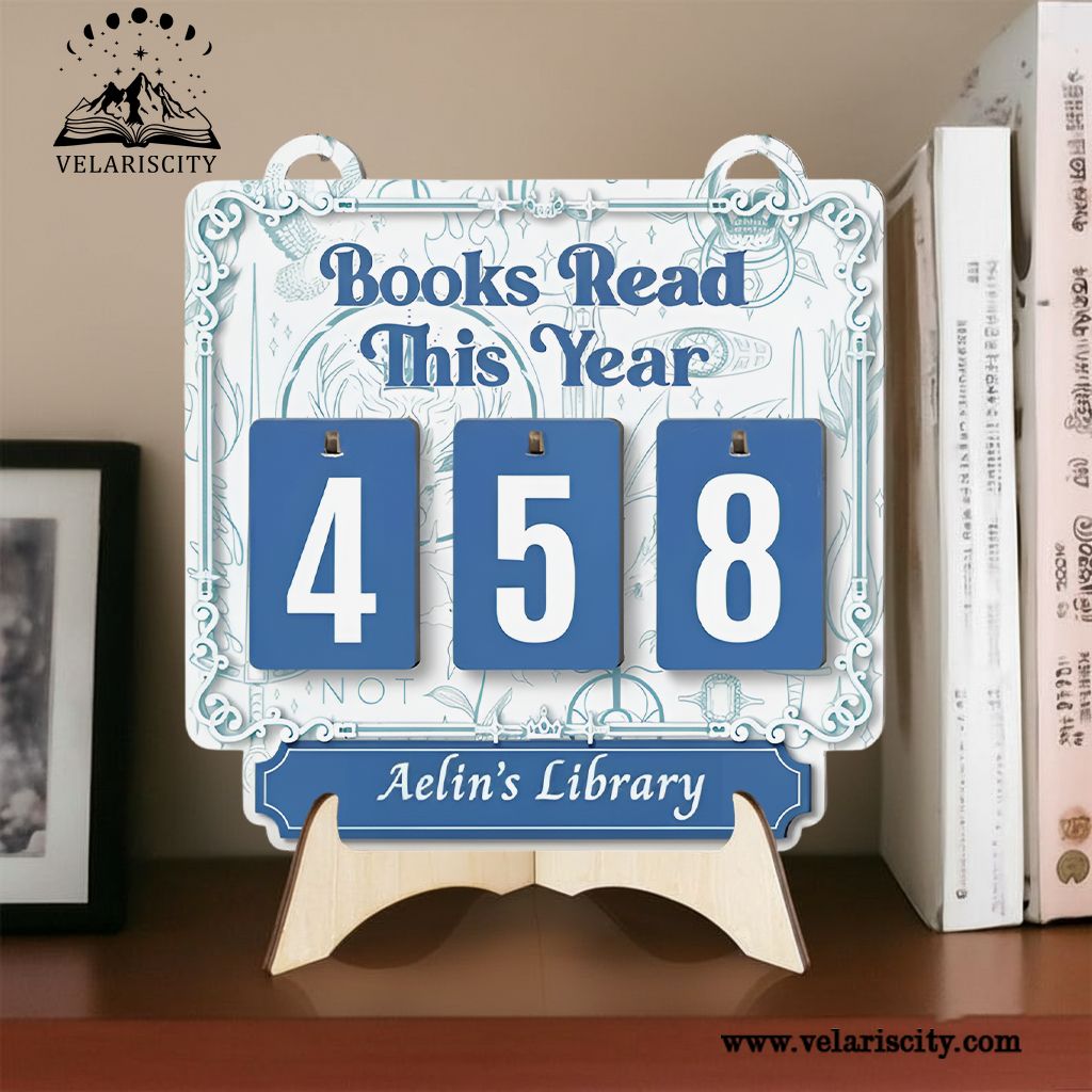 Personalized Book Tracker Sign, Throne of Glass Book Tracker, Fantasy Reading Tracker, Book Decor, Book Lover Gift BTVLR14