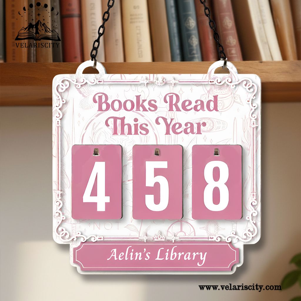 Personalized Book Tracker Sign, Throne of Glass Book Tracker, Fantasy Reading Tracker, Book Decor, Book Lover Gift BTVLR14