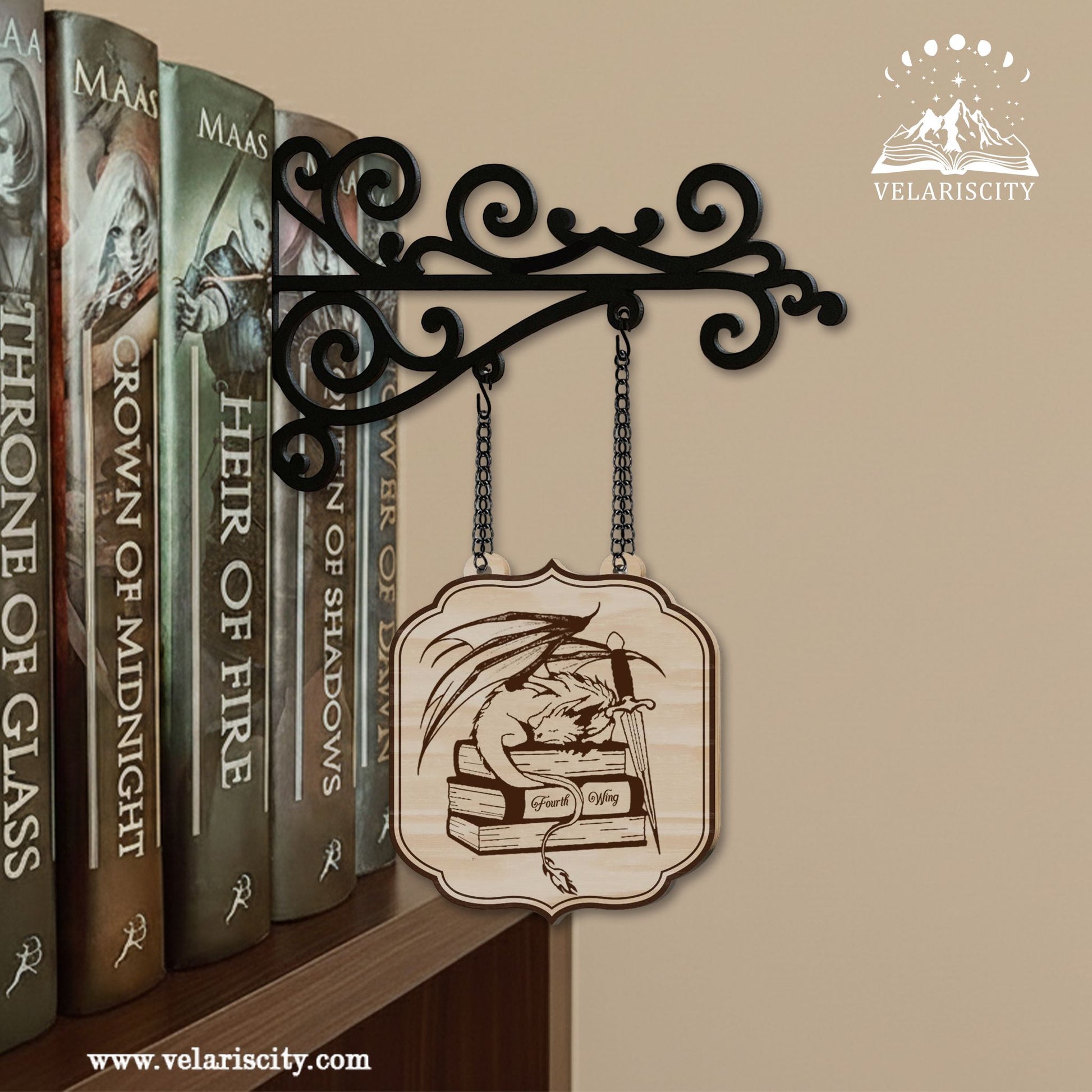 Fourth Wing Book Tavern Signs, Dragon Rider Wooden Sign, Empyrean Fantasy Book Nook Decor, Fantasy Decor for Book Lovers, Home Library Decor, Book Gift BSVLR14