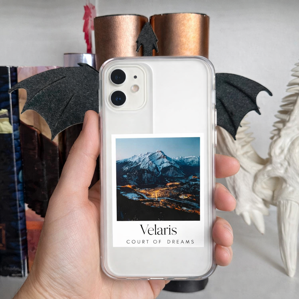 Velaris Court of Dreams iPhone Case, ACOTAR Inspired Design, City of Starlight, Fantasy Book Lover Phone Cover, Transparent iPhone Case PCVLR88