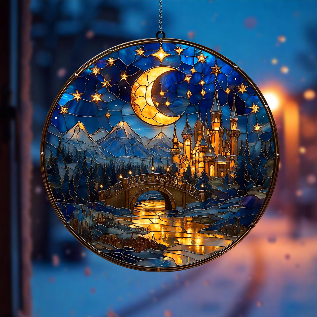 ACOTAR Velaris Night Court GLASS SUNCATCHER City of Star Light Acrylic Window Decor Fantasy Book Bookish Gift Reader Gift Bookshelf Decor Teacher Gifts SGVLR13