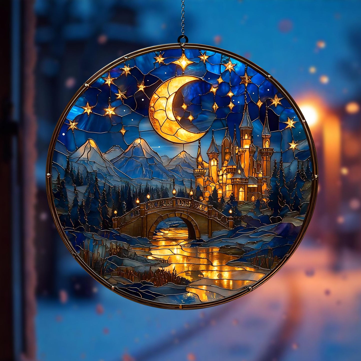ACOTAR Velaris Night Court GLASS SUNCATCHER City of Star Light Acrylic Window Decor Fantasy Book Bookish Gift Reader Gift Bookshelf Decor Teacher Gifts SGVLR13