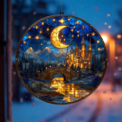 ACOTAR Velaris Night Court GLASS SUNCATCHER City of Star Light Acrylic Window Decor Fantasy Book Bookish Gift Reader Gift Bookshelf Decor Teacher Gifts SGVLR13