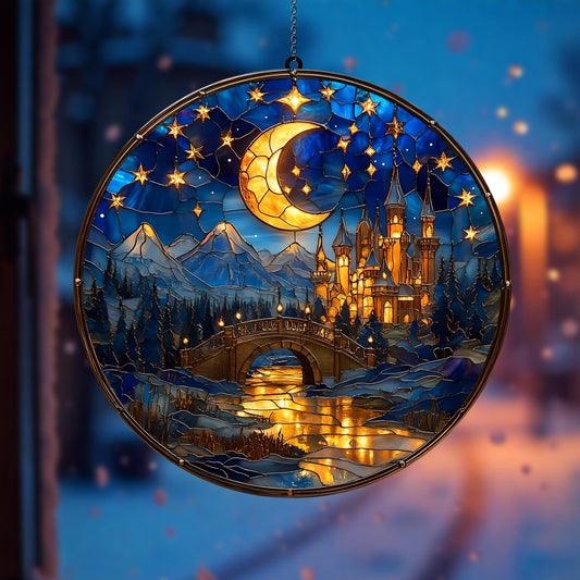 ACOTAR Velaris Night Court GLASS SUNCATCHER City of Star Light Acrylic Window Decor Fantasy Book Bookish Gift Reader Gift Bookshelf Decor Teacher Gifts SGVLR13