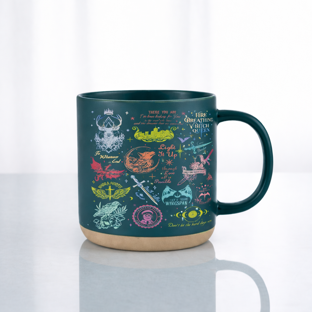 Sarah J Maas Quote Pottery Mug, Bookish Fantasy Coffee Cup, ACOTAR Throne of Glass Crescent City Reader Gift PMVLR34