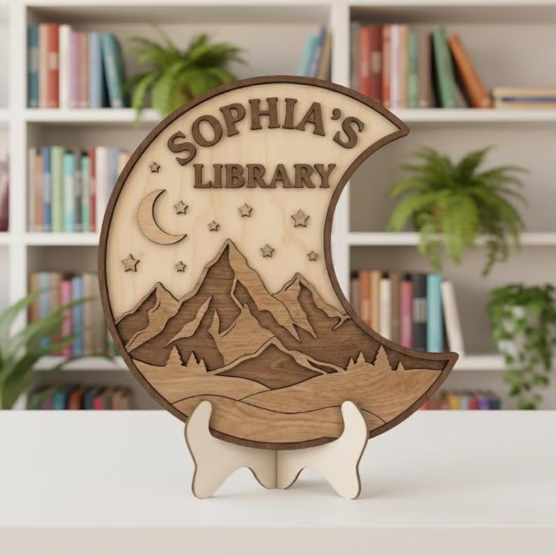 Personalized City of Starlight Book Sign, Velaris Fantasy Sign, ACOTAR Bookshelf Decor, Starburst Velaris Star Night Book Nook BTVLR49