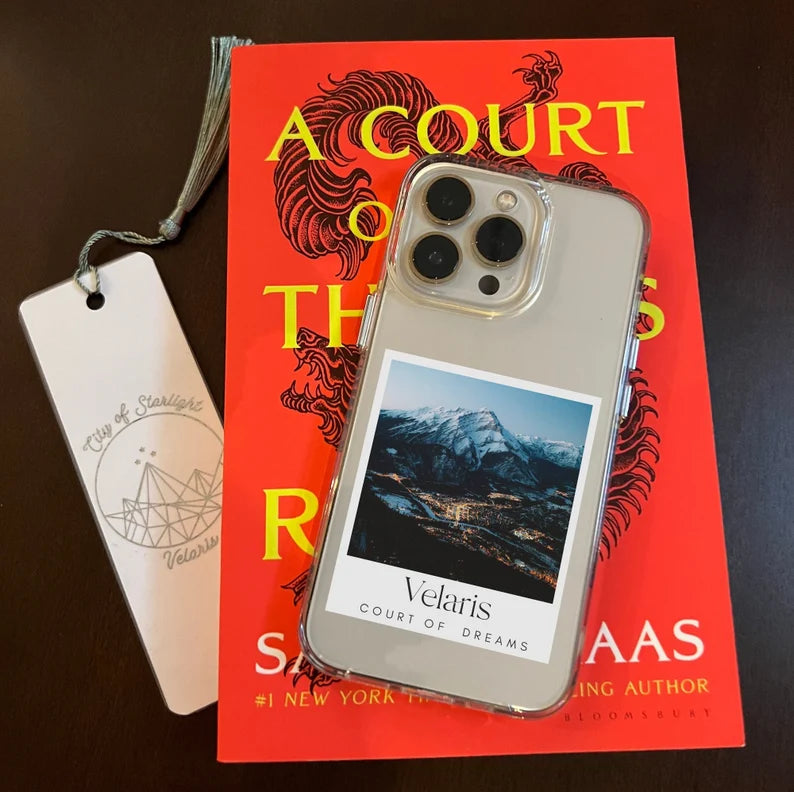 Velaris Court of Dreams iPhone Case, ACOTAR Inspired Design, City of Starlight, Fantasy Book Lover Phone Cover, Transparent iPhone Case PCVLR88