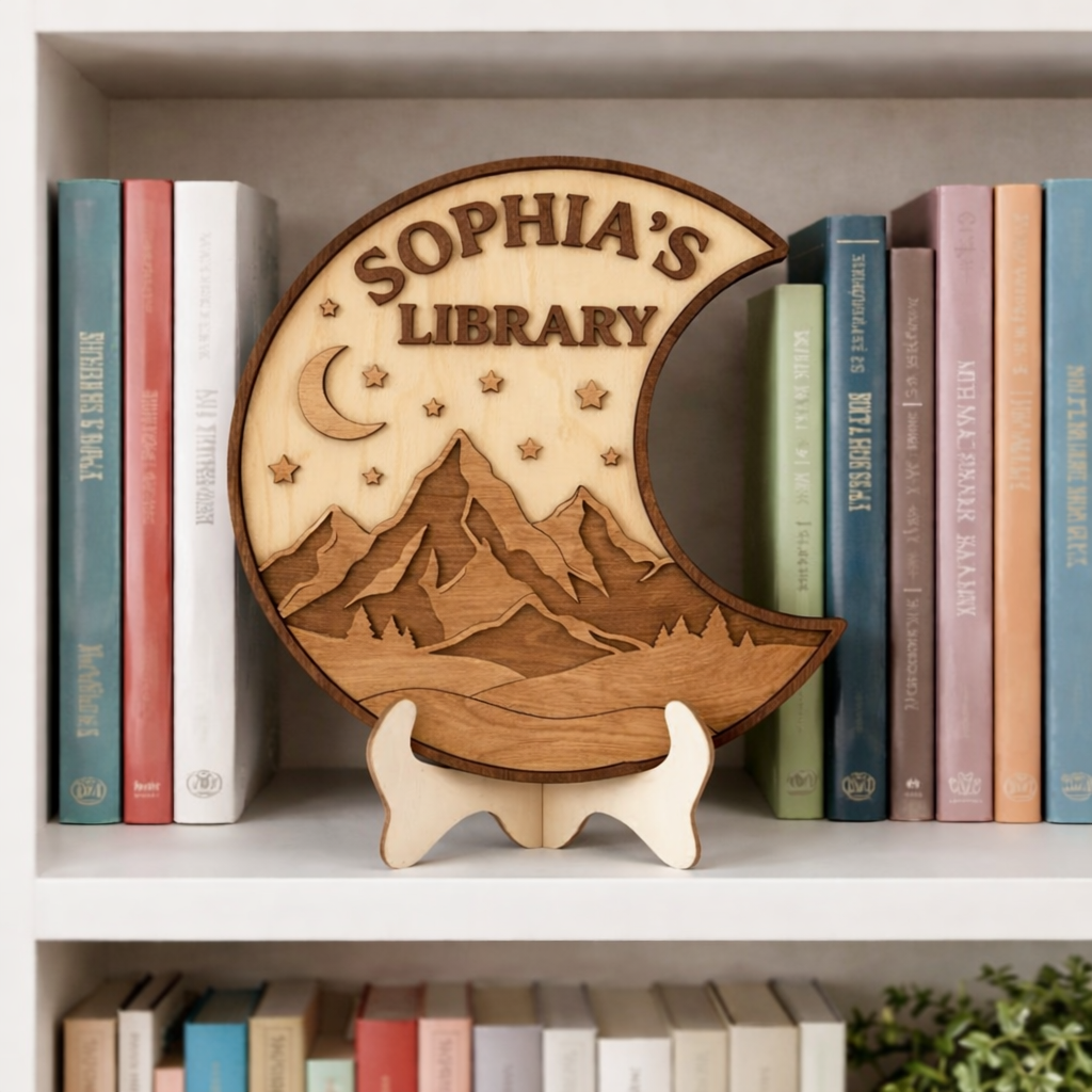 Personalized City of Starlight Book Sign, Velaris Fantasy Sign, ACOTAR Bookshelf Decor, Starburst Velaris Star Night Book Nook BTVLR49