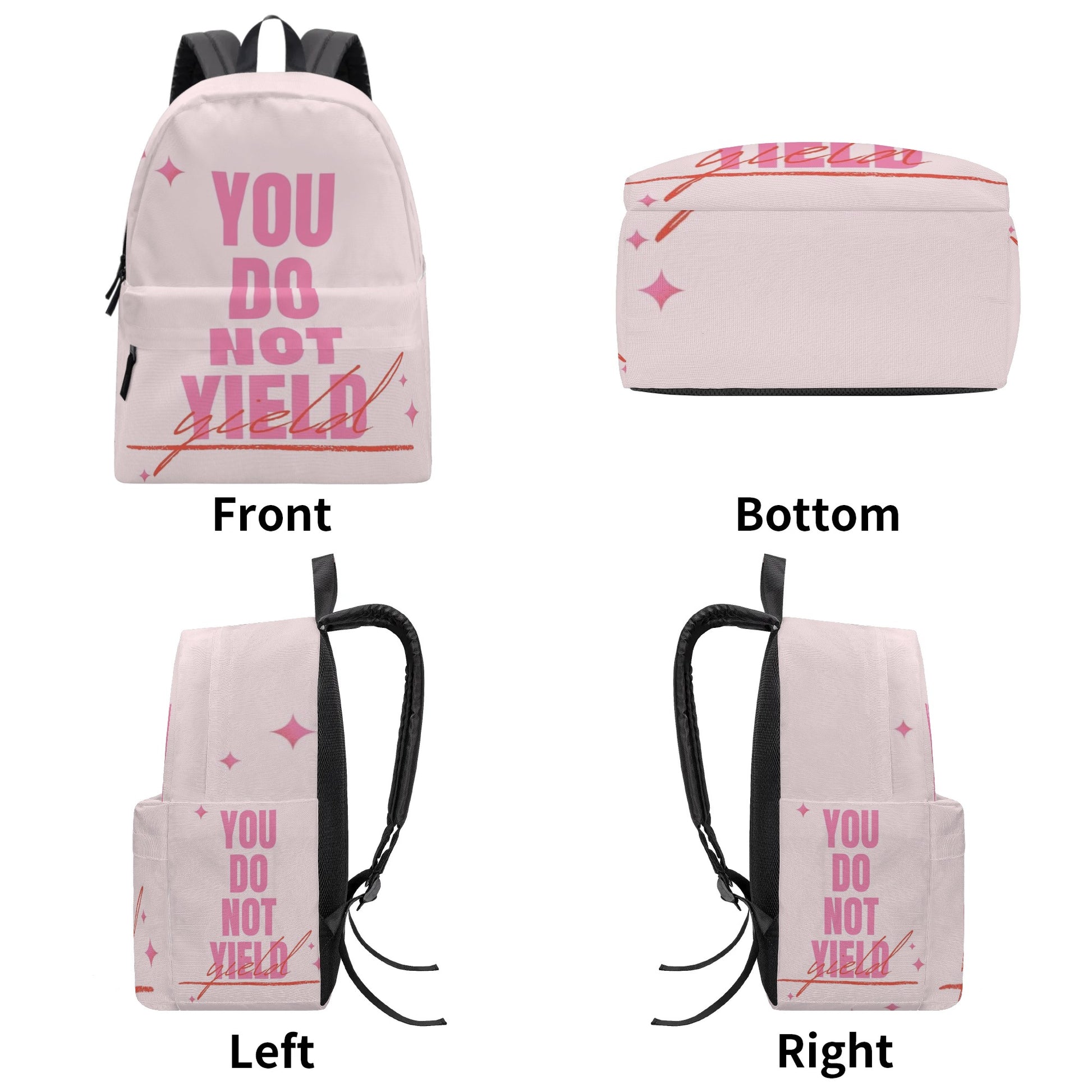 Throne of Glass Backpack, You Do Not Yield Quote, Aelin Inspired Pink Book Bag BPVLR13