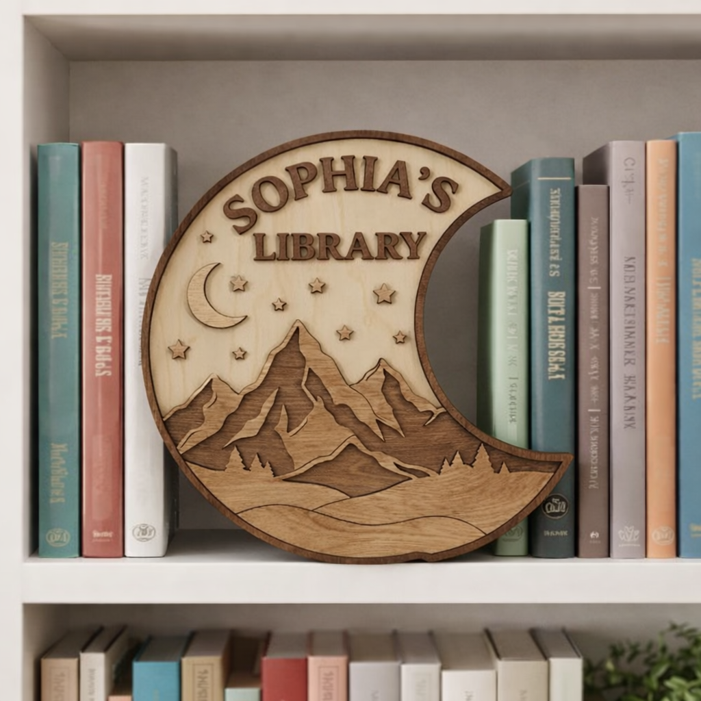 Personalized City of Starlight Book Sign, Velaris Fantasy Sign, ACOTAR Bookshelf Decor, Starburst Velaris Star Night Book Nook BTVLR49