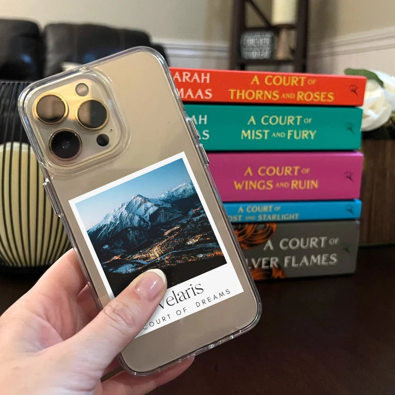 Velaris Court of Dreams iPhone Case, ACOTAR Inspired Design, City of Starlight, Fantasy Book Lover Phone Cover, Transparent iPhone Case PCVLR88