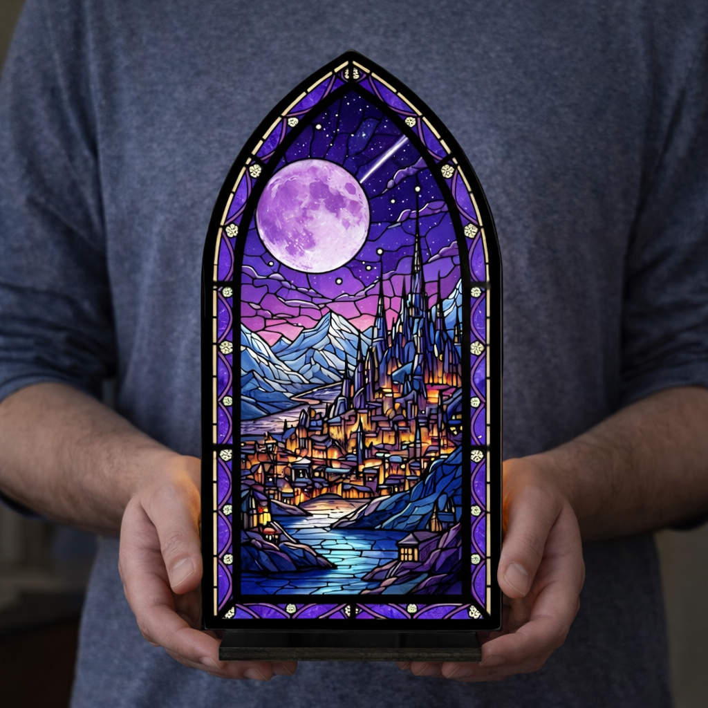 Velaris Book Nook, Night Court Moon Window Lamp, Fantasy Bookshelf Insert, Starfall Decor, Book Lover Gift BNVLR38