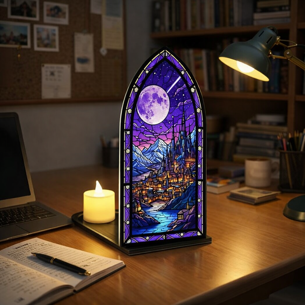 Velaris Book Nook, Night Court Moon Window Lamp, Fantasy Bookshelf Insert, Starfall Decor, Book Lover Gift BNVLR38