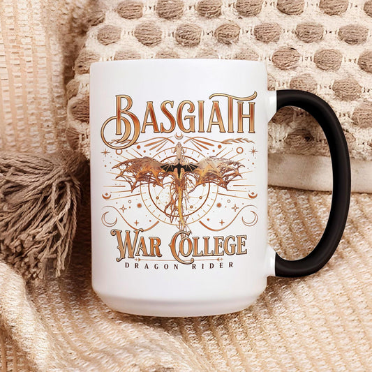 Basgiath War College Mug, Onyx Storm Ceramic Mug, Fourth Wing Fan Merch, Bookish Mug, Bookish Gift for Readers MGVLR14