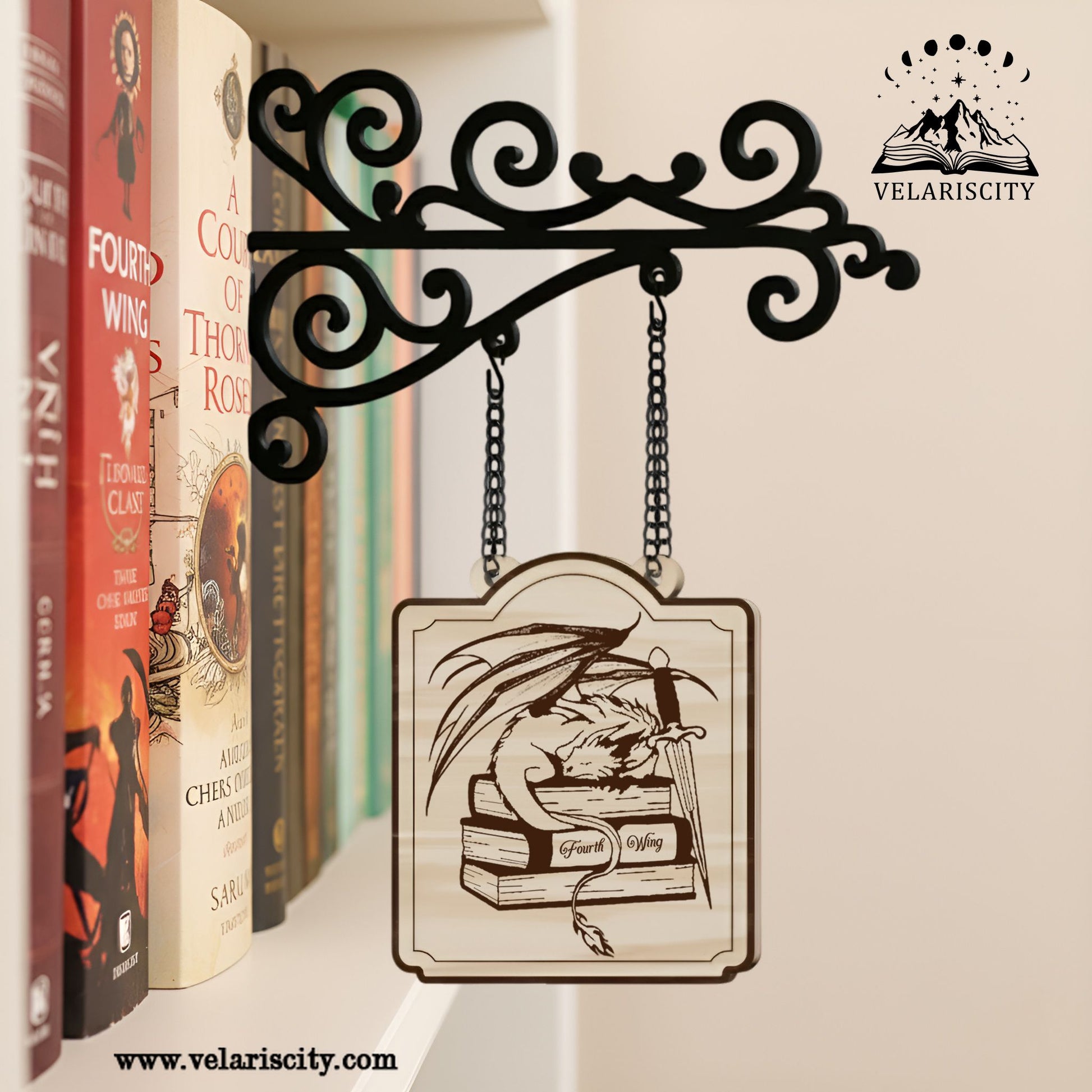 Fourth Wing Book Tavern Signs, Dragon Rider Wooden Sign, Empyrean Fantasy Book Nook Decor, Fantasy Decor for Book Lovers, Home Library Decor, Book Gift BSVLR14