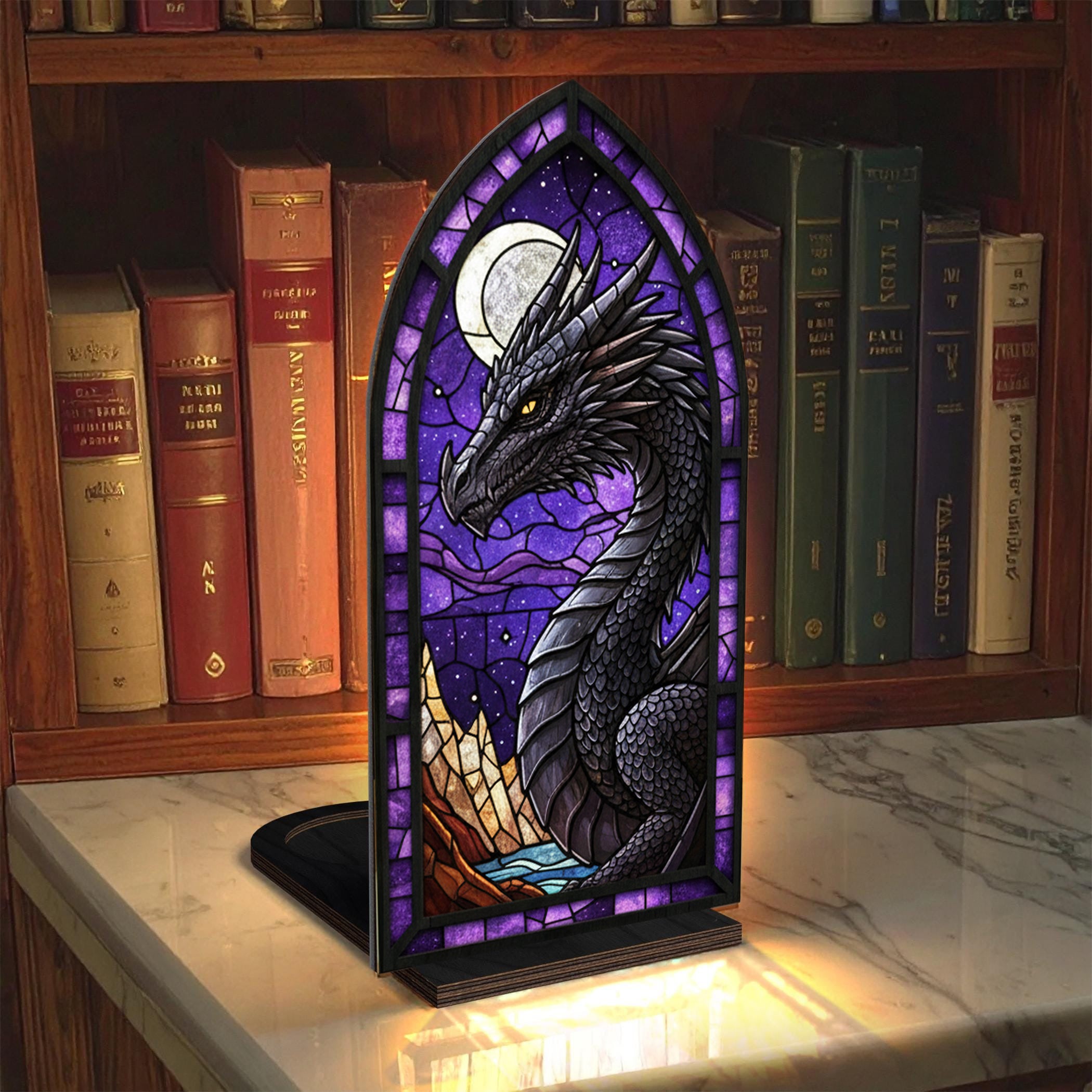 Tairn Fourth Wing Dragon Book Nook, Fantasy Bookshelf Insert, Reader Decor, Bookish Gift, Fantasy Collectible BNVLR14