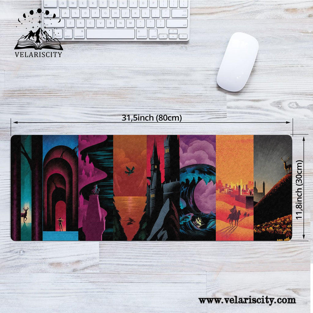 TOG Desk Mat, Kingdom of Ash Dragon Mouse Pad, Dark Academia & Booktok Literary Gift, Fireheart Inspired Desk Mat DMVLR39