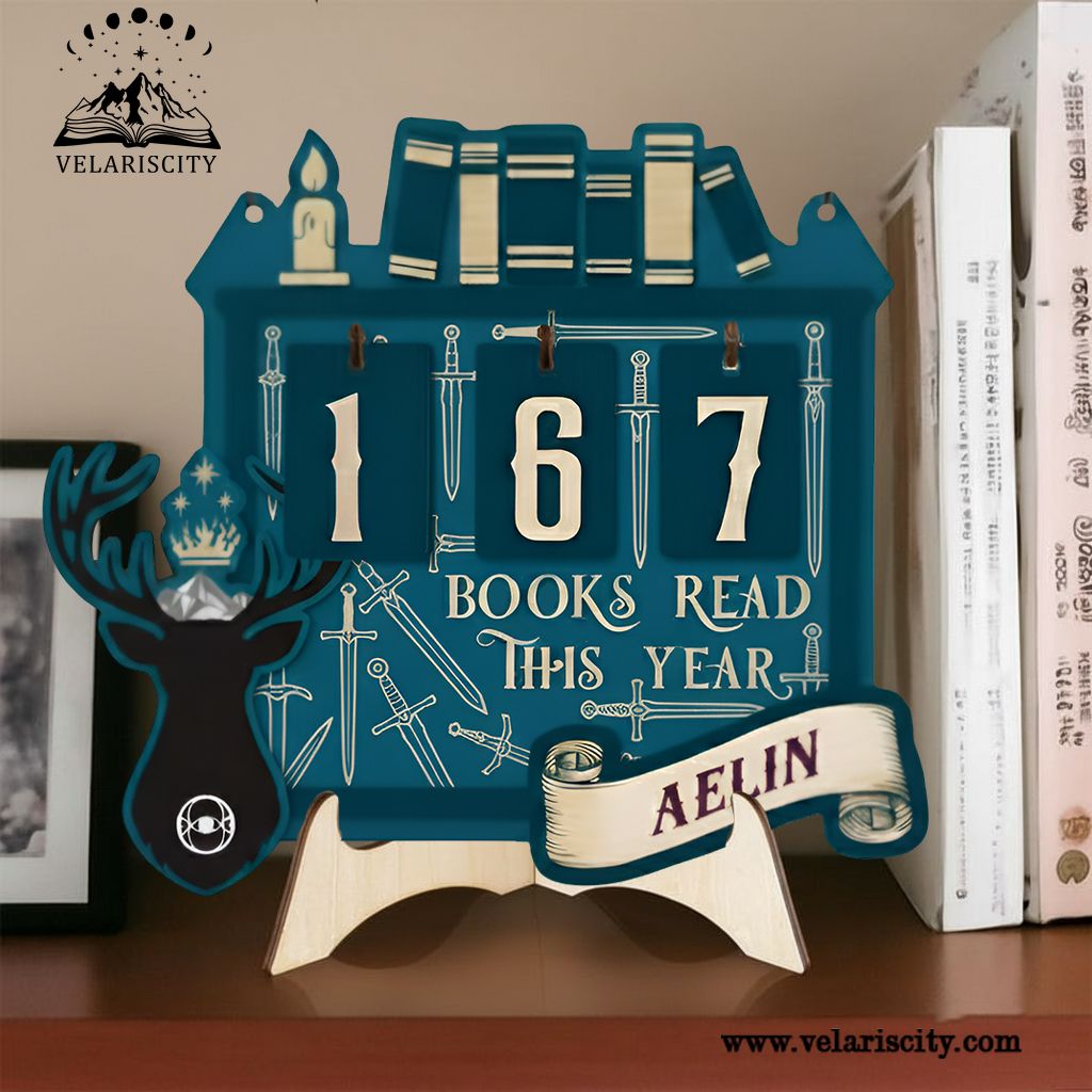 Personalized Book Tracker Sign, Throne of Glass Book Tracker, Books Read This Year Display, Book Lover Gift, Wooden Home Decor BTVLR15