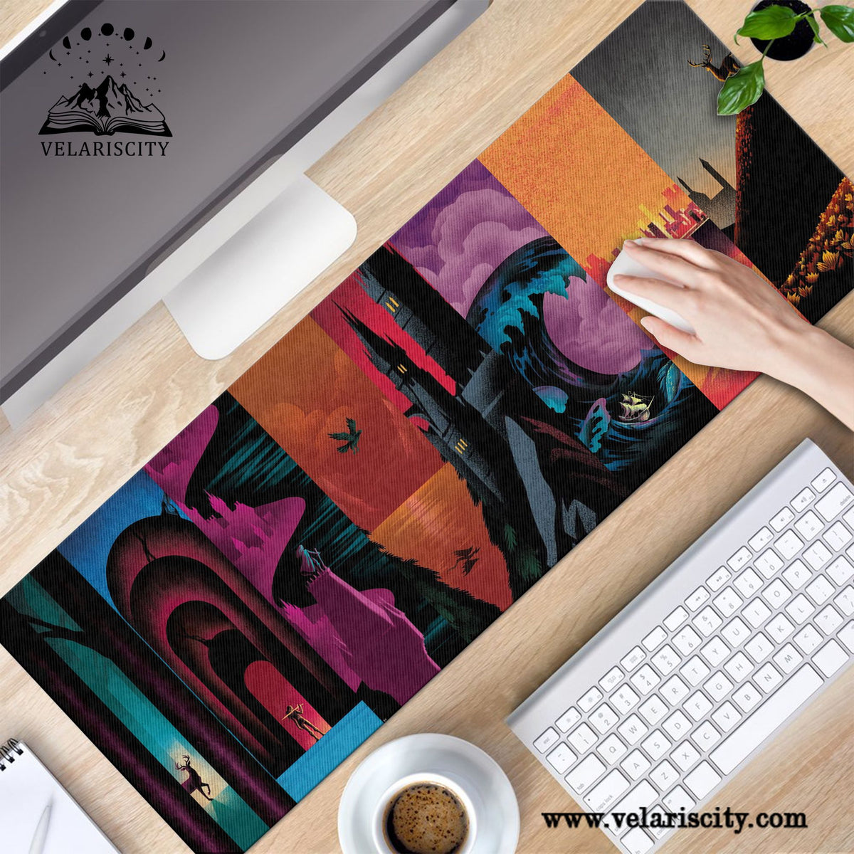 TOG Desk Mat, Kingdom of Ash Dragon Mouse Pad, Dark Academia & Booktok Literary Gift, Fireheart Inspired Desk Mat DMVLR39