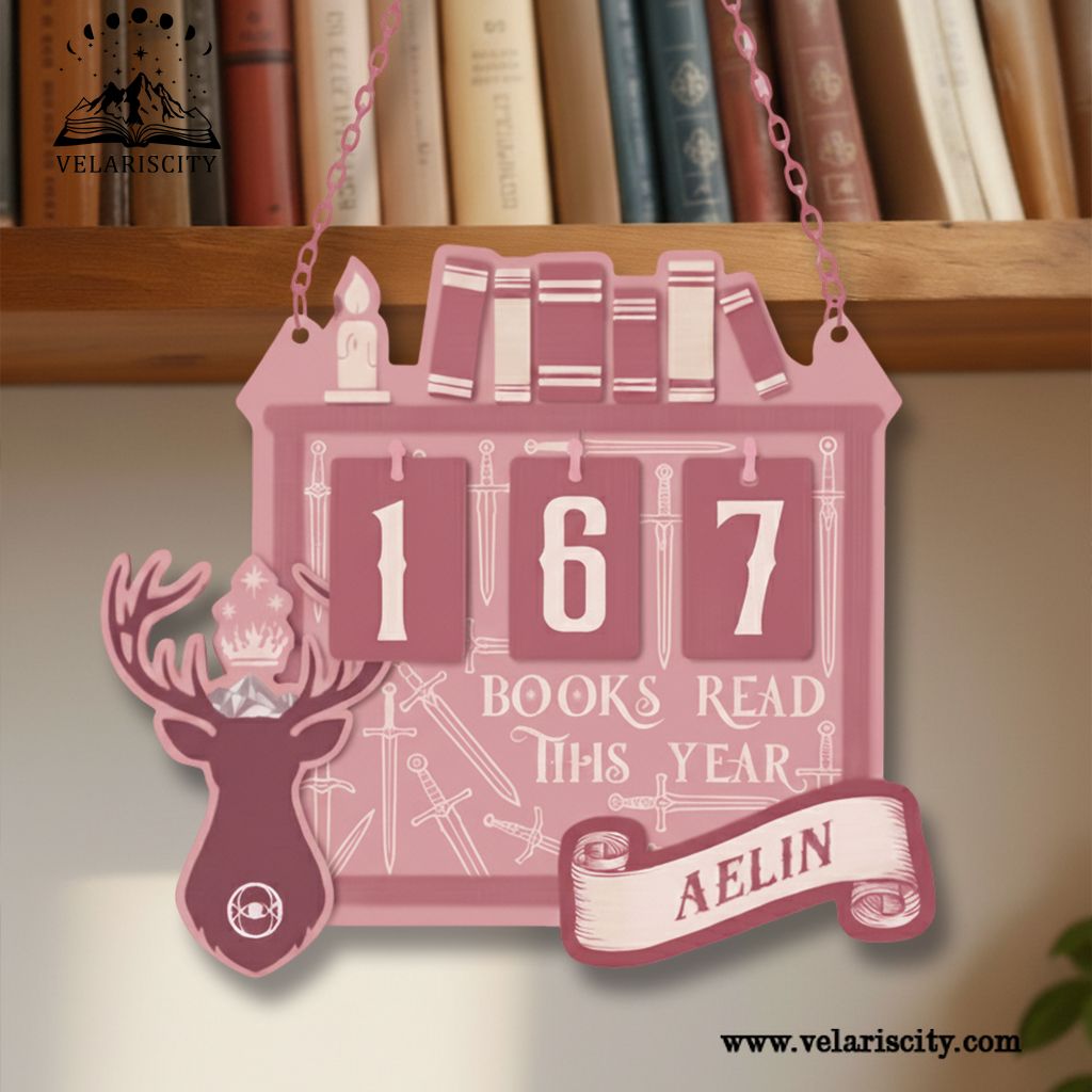 Personalized Book Tracker Sign, Throne of Glass Book Tracker, Books Read This Year Display, Book Lover Gift, Wooden Home Decor BTVLR15