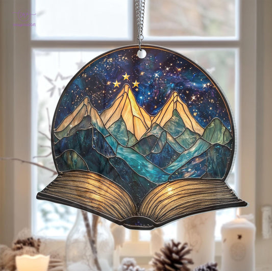ACOTAR Velaris Night Court Suncatcher Ornament, Fantasy Book Reader Gift, Night Court Acrylic Window Hanging, Bookshelf Decor, Book Lover Gift,Bookish Gift SGVLR14