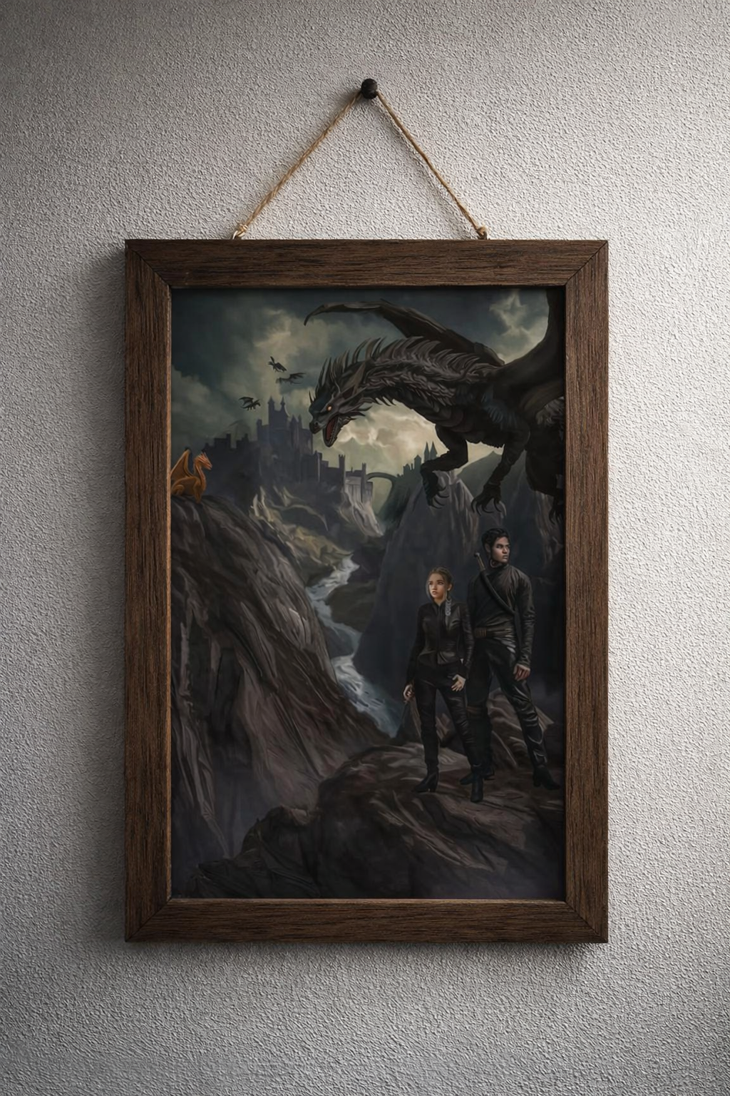 Fourth Wing Poster, Violet and Xaden Character Art, Rebecca Yarros Bookish Wall Art, Romantasy Reader Gift VLRP79