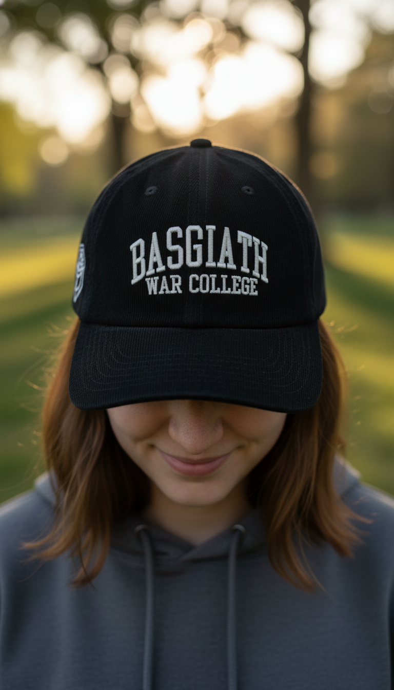 Basgiath War College Corduroy Dad Hat, Fourth Wing Inspired Embroidered Cap, Dragon Rider Fantasy Bookish Gift VLRH28