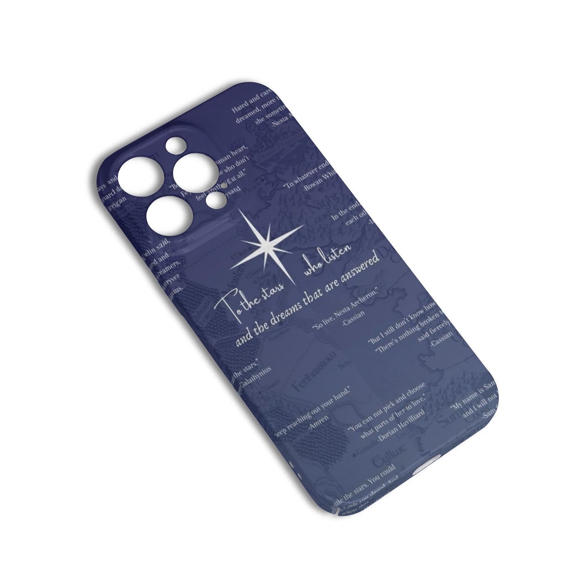Velaris Map and Quotes Phone Case - ACOTAR Inspired Fantasy Design, Stars and Dreams iPhone Cover PCVLR14