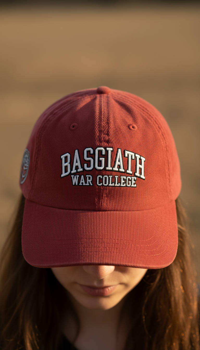 Basgiath War College Corduroy Dad Hat, Fourth Wing Inspired Embroidered Cap, Dragon Rider Fantasy Bookish Gift VLRH28