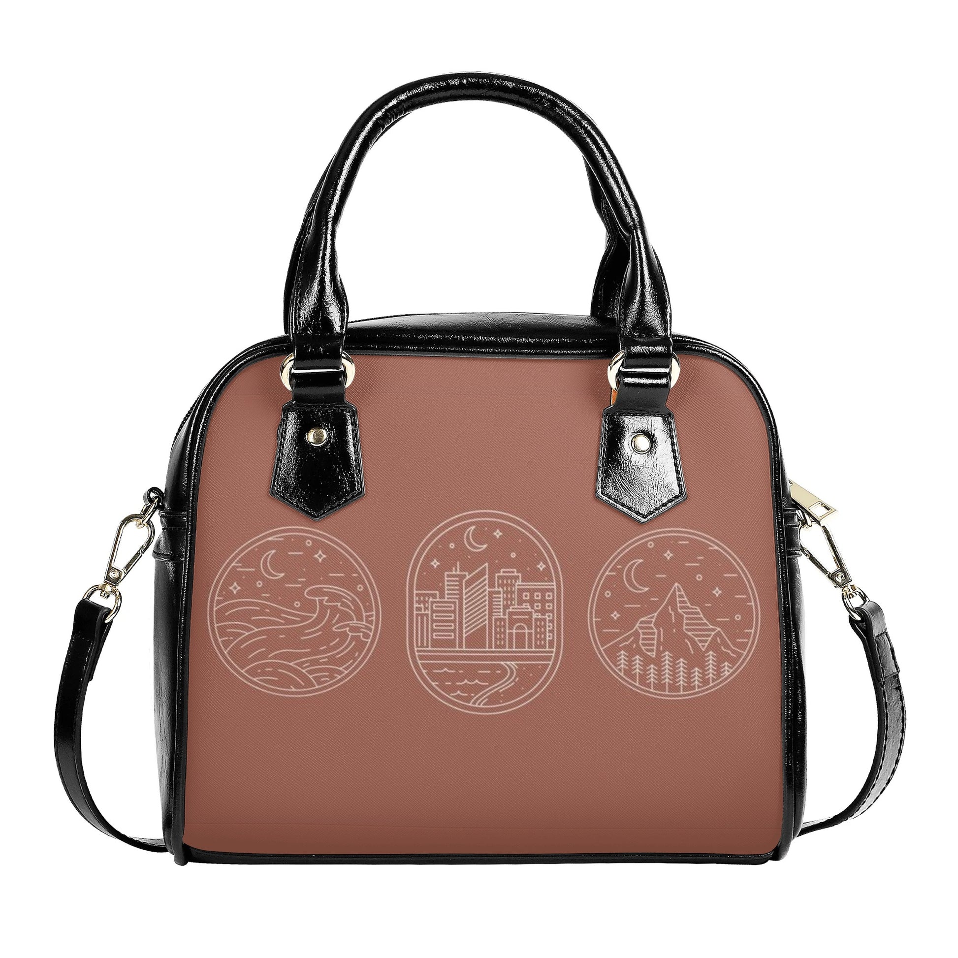 Velaris Inspired Leather Bag ,Minimalist City and Nature Inspired Bag, Personalized Leather Bag, Fantasy Leather Handbag, Perfect Gift for Women. HBVLR15