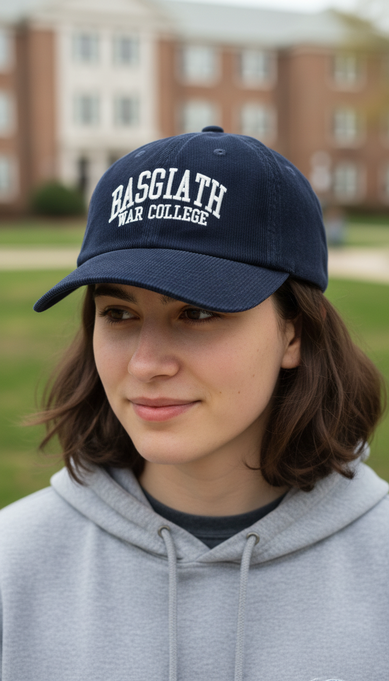 Basgiath War College Corduroy Dad Hat, Fourth Wing Inspired Embroidered Cap, Dragon Rider Fantasy Bookish Gift VLRH28