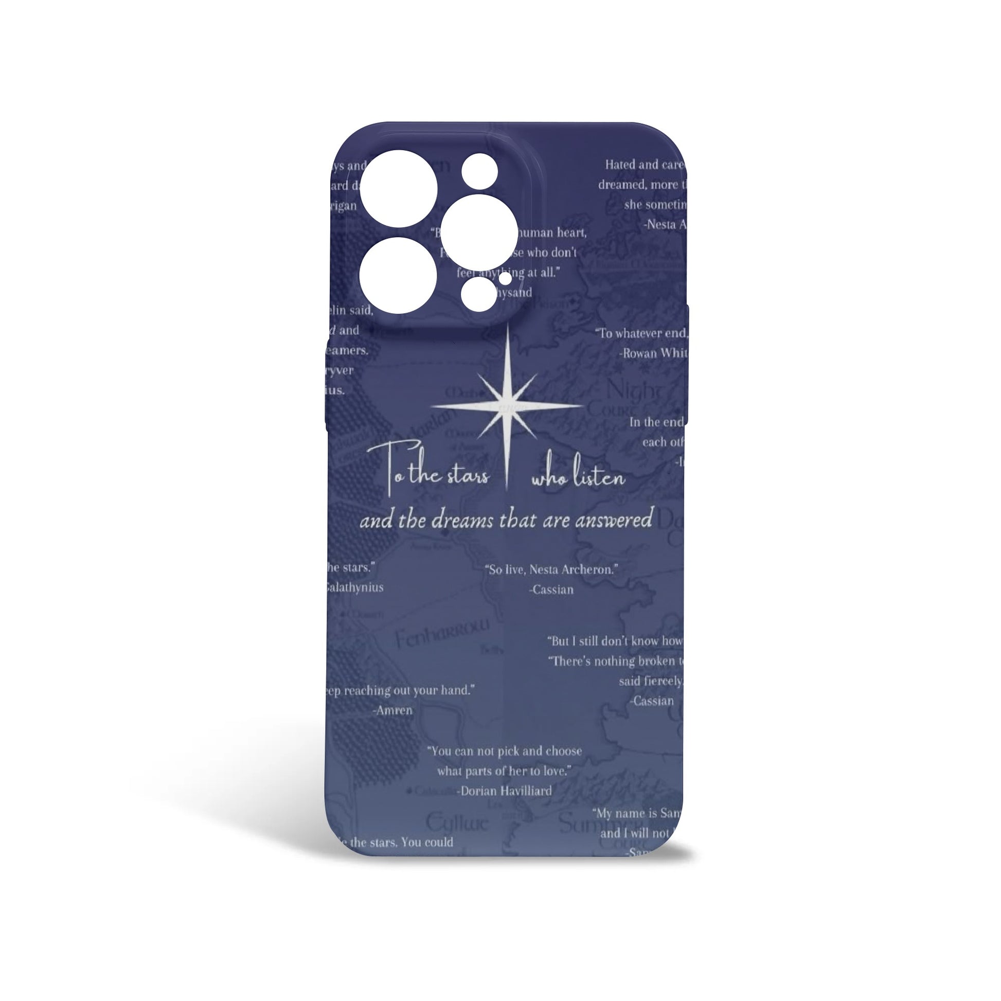 Velaris Map and Quotes Phone Case - ACOTAR Inspired Fantasy Design, Stars and Dreams iPhone Cover PCVLR14