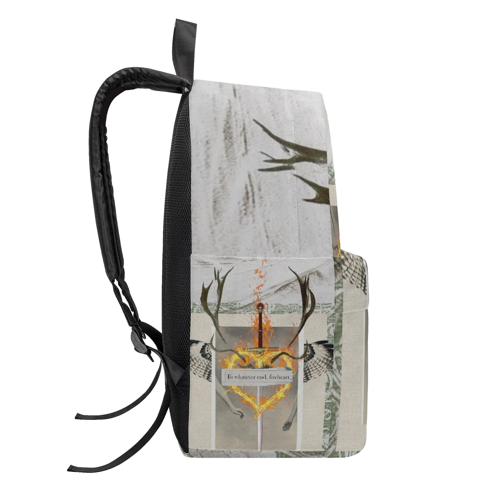 Fireheart Backpack, To Whatever End Quote, Throne of Glass Inspired Book Bag, Sarah J Maas Gift BPVLR14