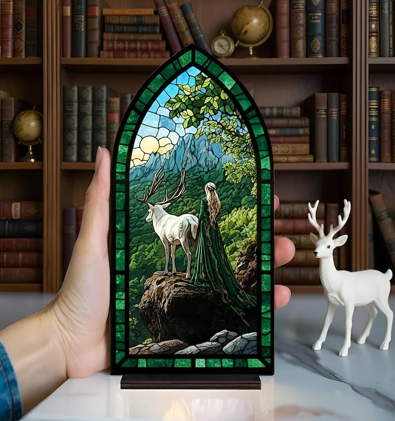 Aelin Book Nook, TOG Book Nook, Throne of Glass Fantasy Arch Window Lamp, Bookshelf Insert, Bookish Gift BNVLR39