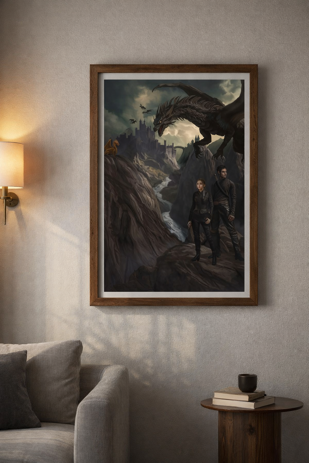 Fourth Wing Poster, Violet and Xaden Character Art, Rebecca Yarros Bookish Wall Art, Romantasy Reader Gift VLRP79