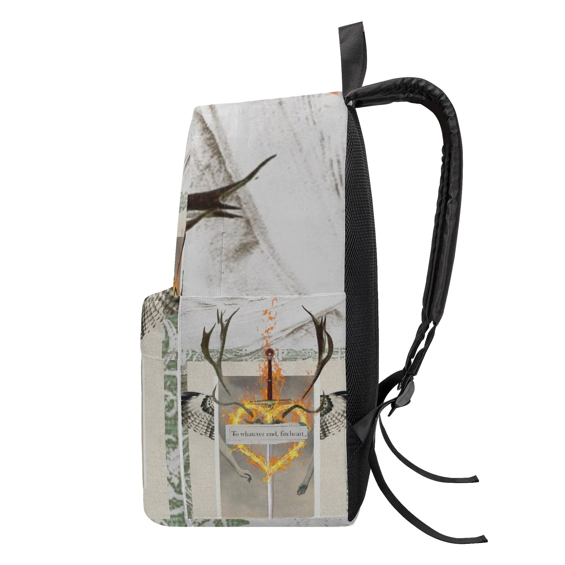 Fireheart Backpack, To Whatever End Quote, Throne of Glass Inspired Book Bag, Sarah J Maas Gift BPVLR14