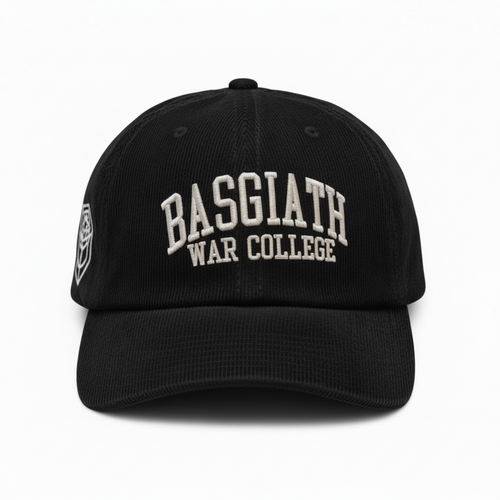 Basgiath War College Corduroy Dad Hat, Fourth Wing Inspired Embroidered Cap, Dragon Rider Fantasy Bookish Gift VLRH28