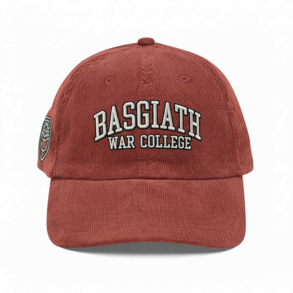 Basgiath War College Corduroy Dad Hat, Fourth Wing Inspired Embroidered Cap, Dragon Rider Fantasy Bookish Gift VLRH28
