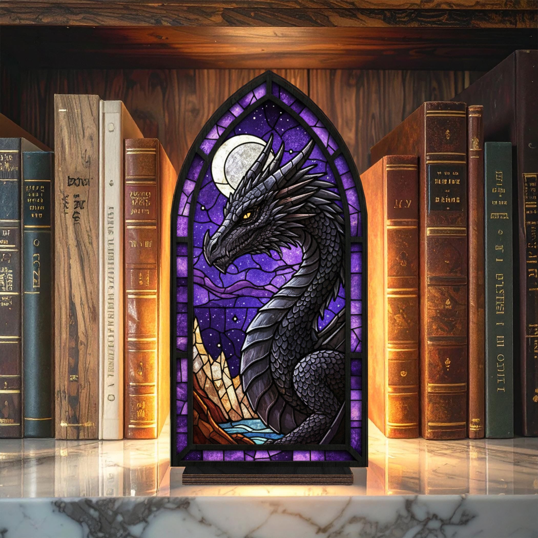 Tairn Fourth Wing Dragon Book Nook, Fantasy Bookshelf Insert, Reader Decor, Bookish Gift, Fantasy Collectible BNVLR14