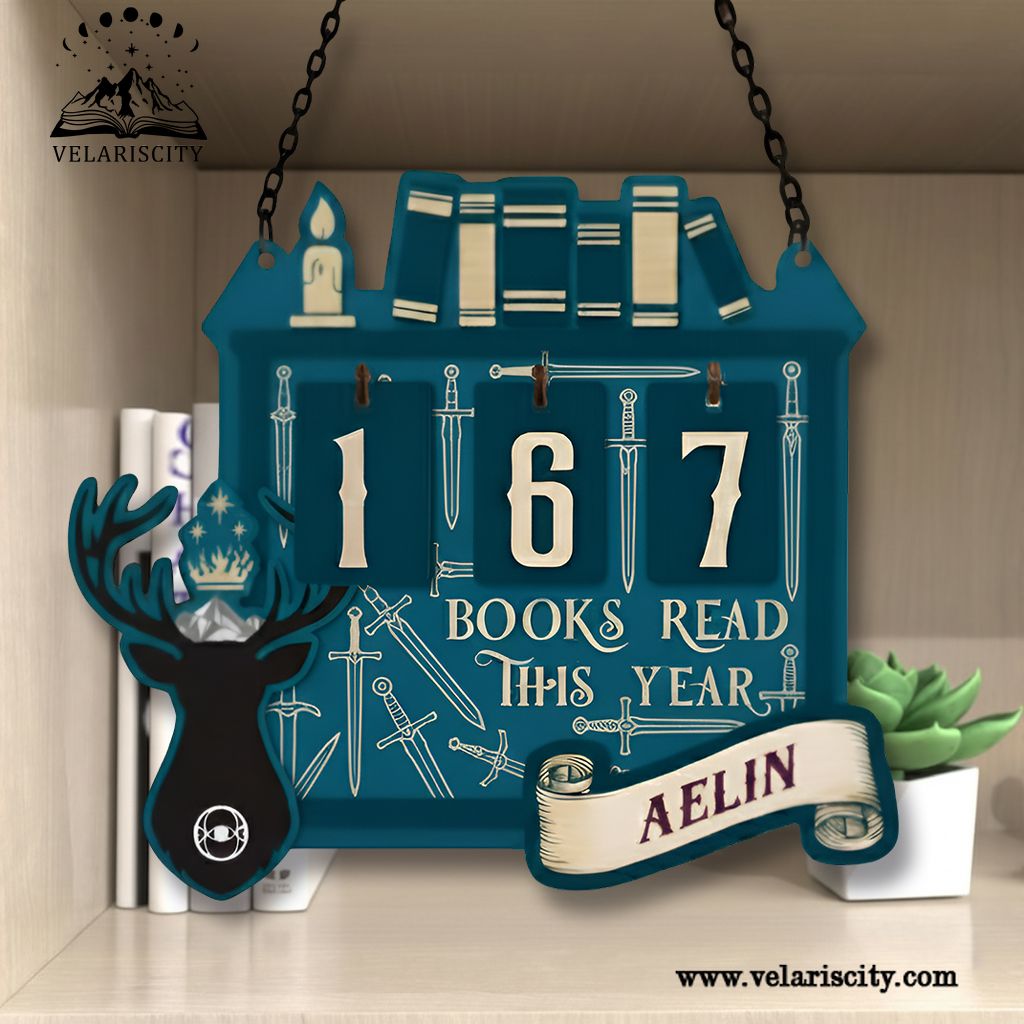 Personalized Book Tracker Sign, Throne of Glass Book Tracker, Books Read This Year Display, Book Lover Gift, Wooden Home Decor BTVLR15