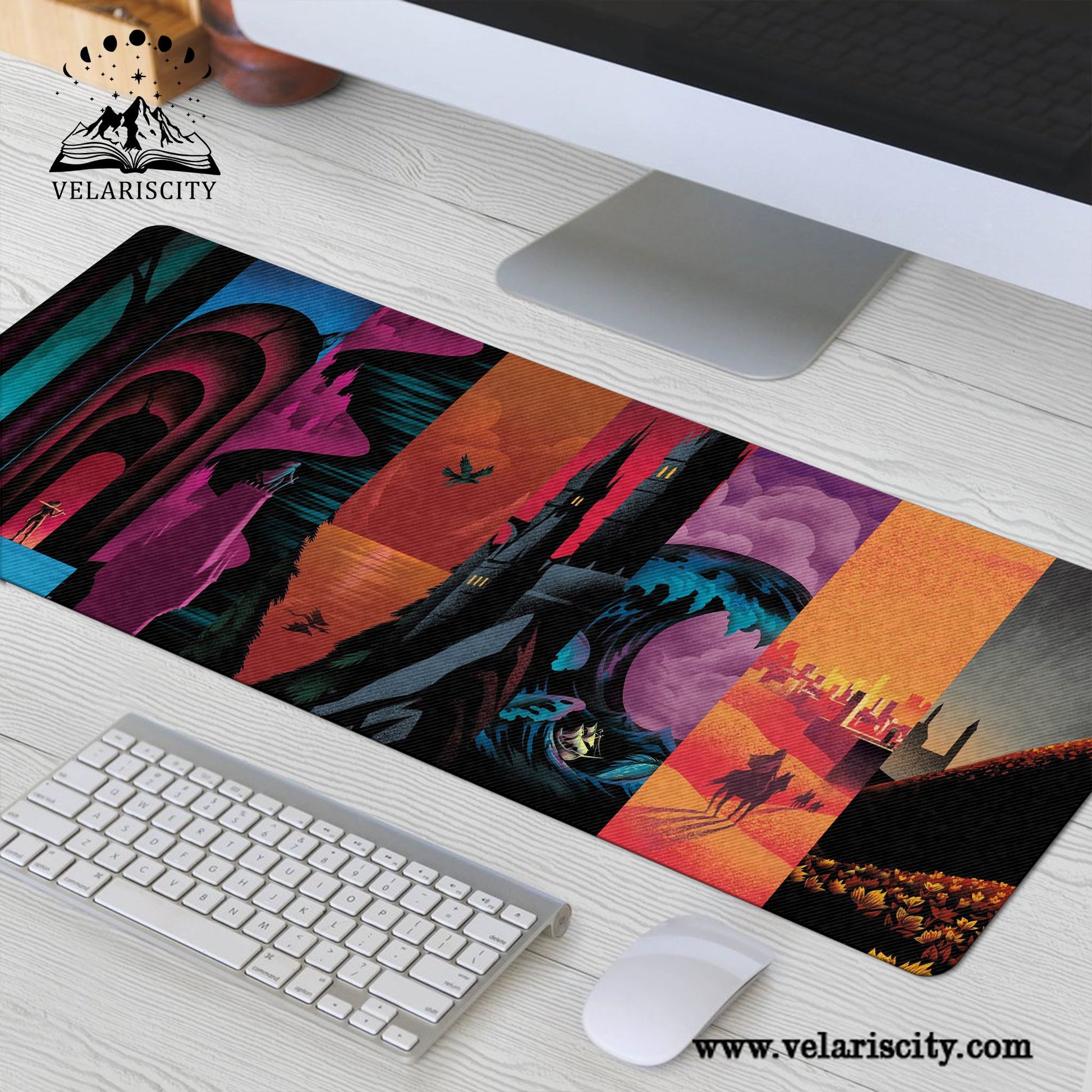 TOG Desk Mat, Kingdom of Ash Dragon Mouse Pad, Dark Academia & Booktok Literary Gift, Fireheart Inspired Desk Mat DMVLR39