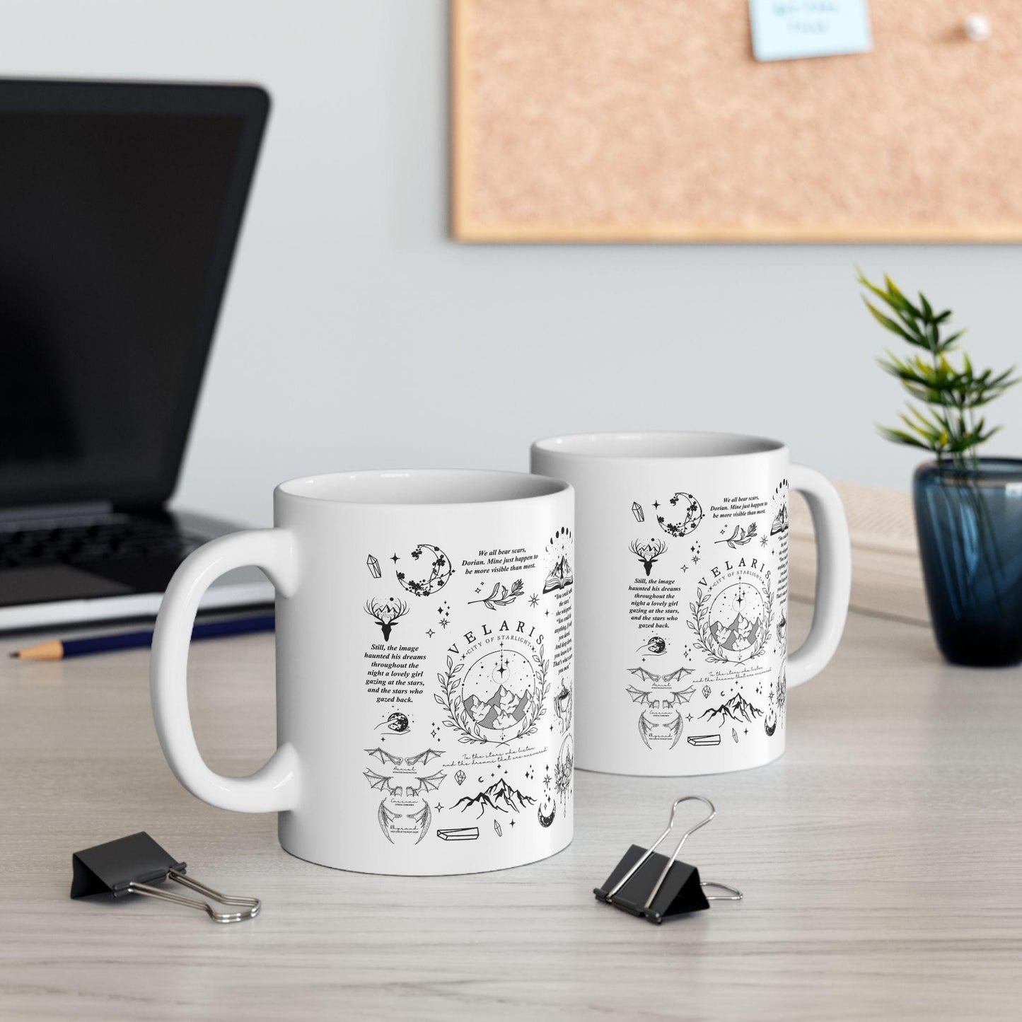 Velaris Mug – ACOTAR City of Starlight Ceramic Coffee Cup, Court of Dreams Gift, Sarah J Maas Merch, Fantasy Book Lover Gift for Her MGVLR16