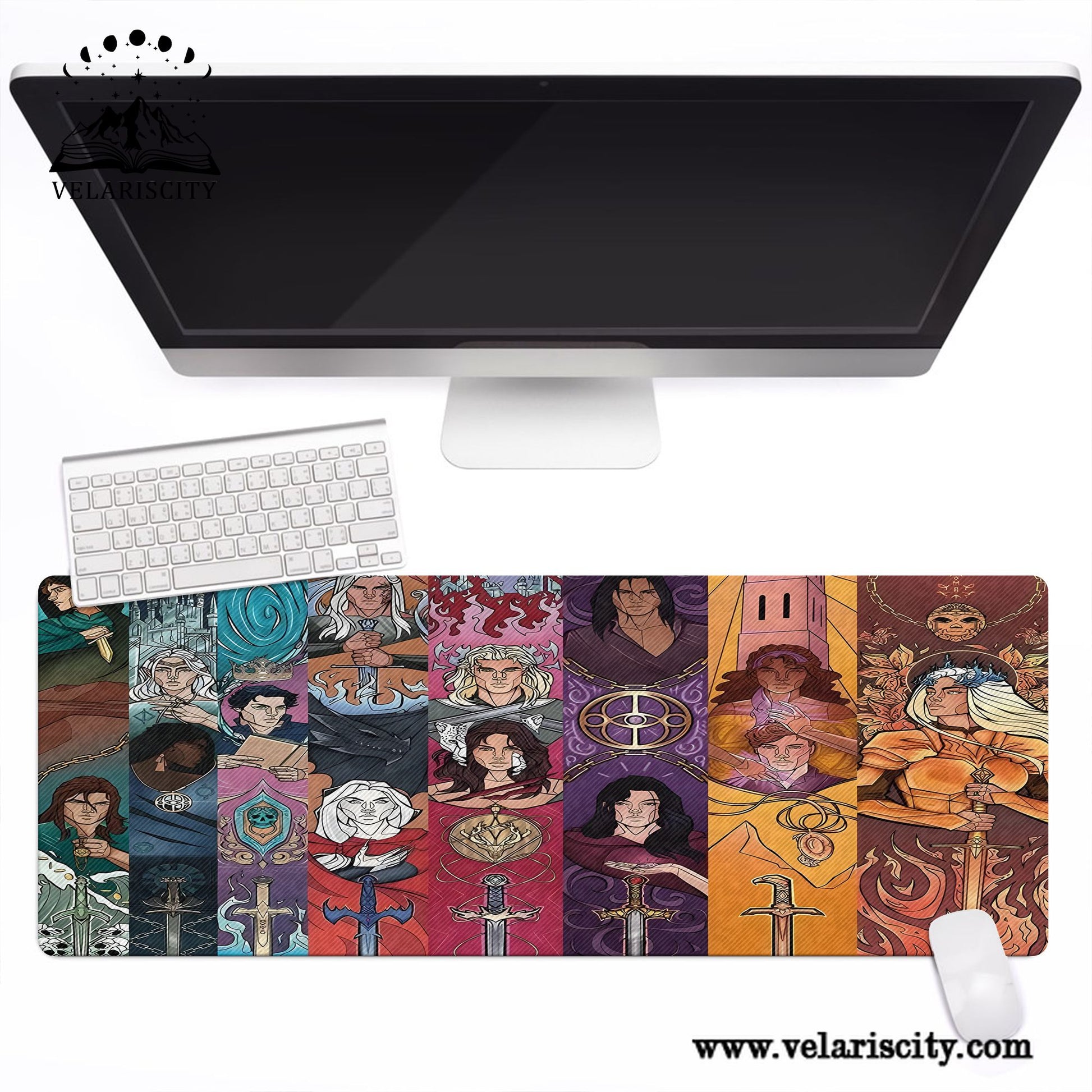 Throne of Glass Desk Mat, SJM Character Art Mouse Pad, Bookish Fantasy Desk Pad, Gifts For Fans DMVLR24