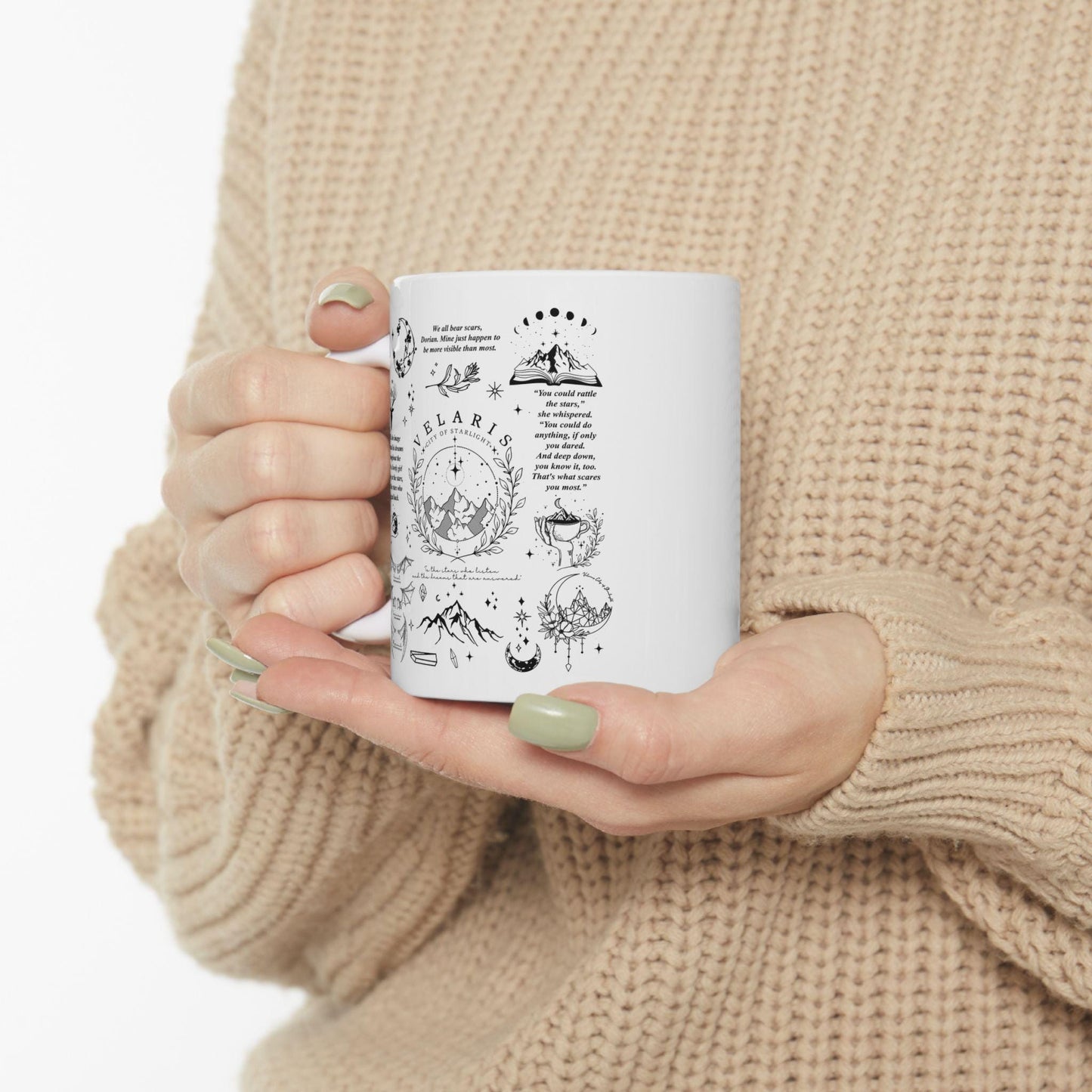 Velaris Mug – ACOTAR City of Starlight Ceramic Coffee Cup, Court of Dreams Gift, Sarah J Maas Merch, Fantasy Book Lover Gift for Her MGVLR16