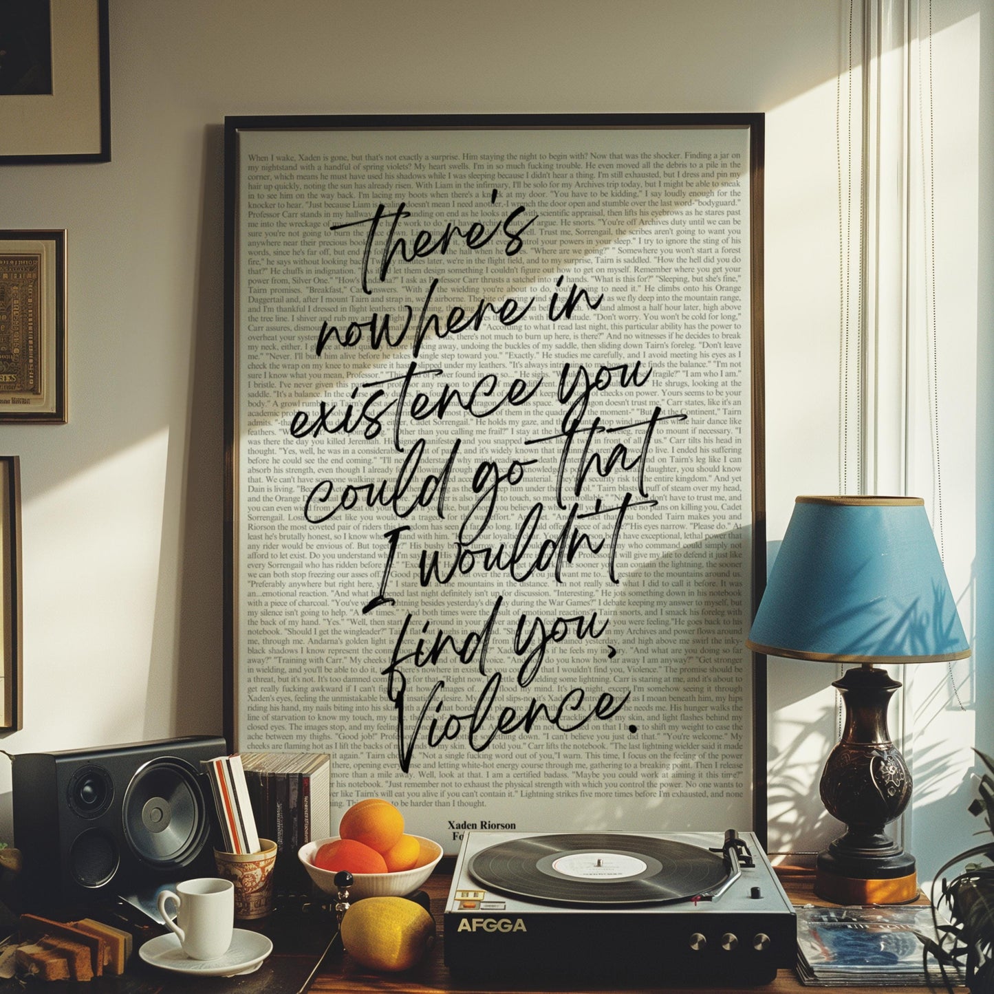 Xaden Riorson Poster, Fourth Wing Quote Poster, Rebecca Yarros Wall Art, Bookish Romance Poster, Dragon Rider Print, Fantasy Book Quote, Violence Quote Art VLRP36