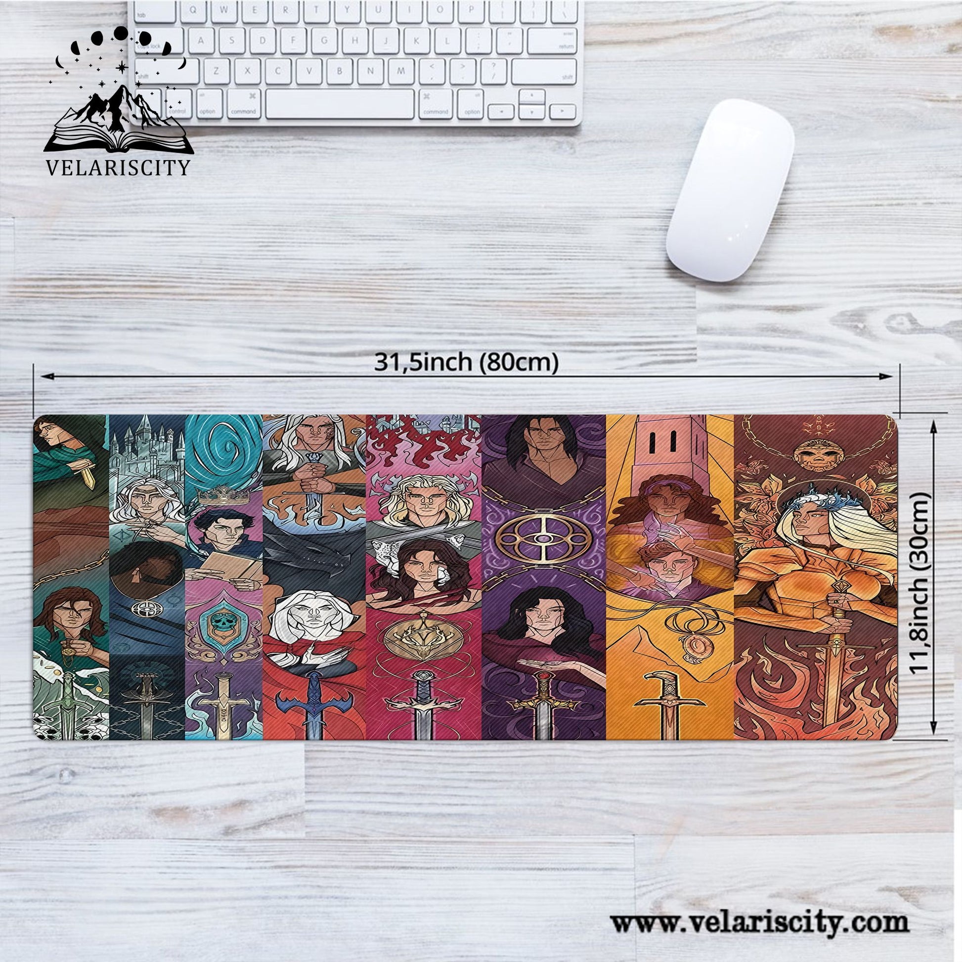 Throne of Glass Desk Mat, SJM Character Art Mouse Pad, Bookish Fantasy Desk Pad, Gifts For Fans DMVLR24