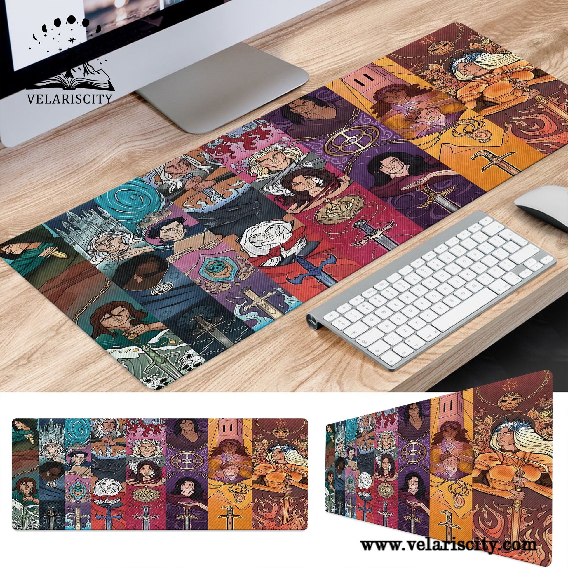Throne of Glass Desk Mat, SJM Character Art Mouse Pad, Bookish Fantasy Desk Pad, Gifts For Fans DMVLR24