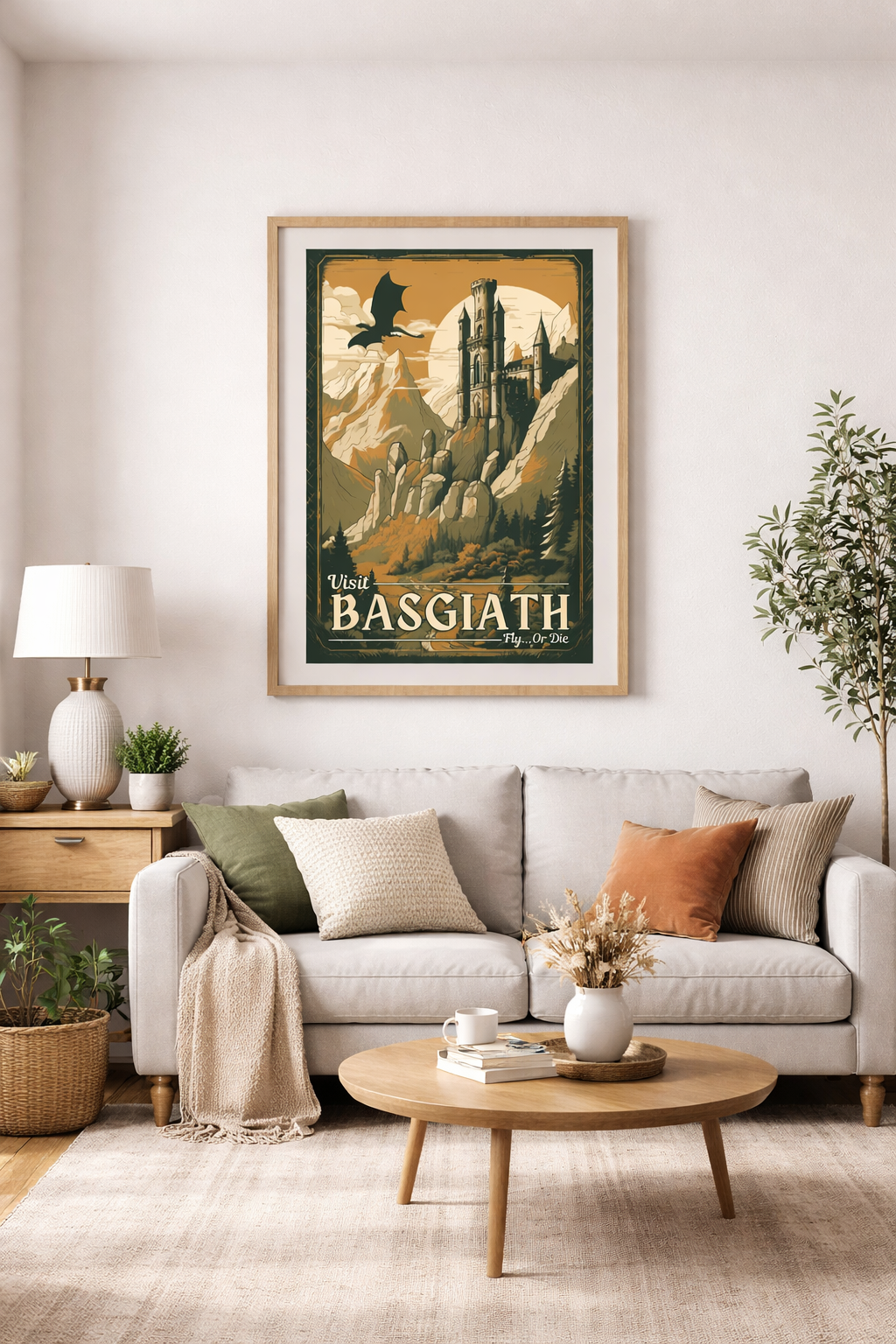 Basgiath War College Travel Poster, Fourth Wing Art Print, Rebecca Yarros Bookish Wall Art, Romantasy Reader Gift VLRP80