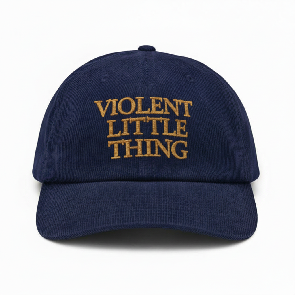 Violent Little Thing Corduroy Dad Hat, Fourth Wing Inspired Embroidered Cap, Fantasy Bookish Gift for Readers VLRH29